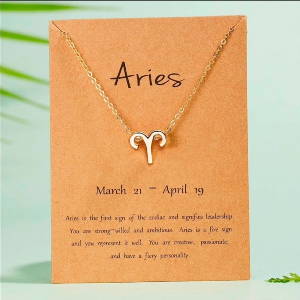 Aries Dainty Zodiac Star Sign Necklace ♈️ - Picture 2 of 3